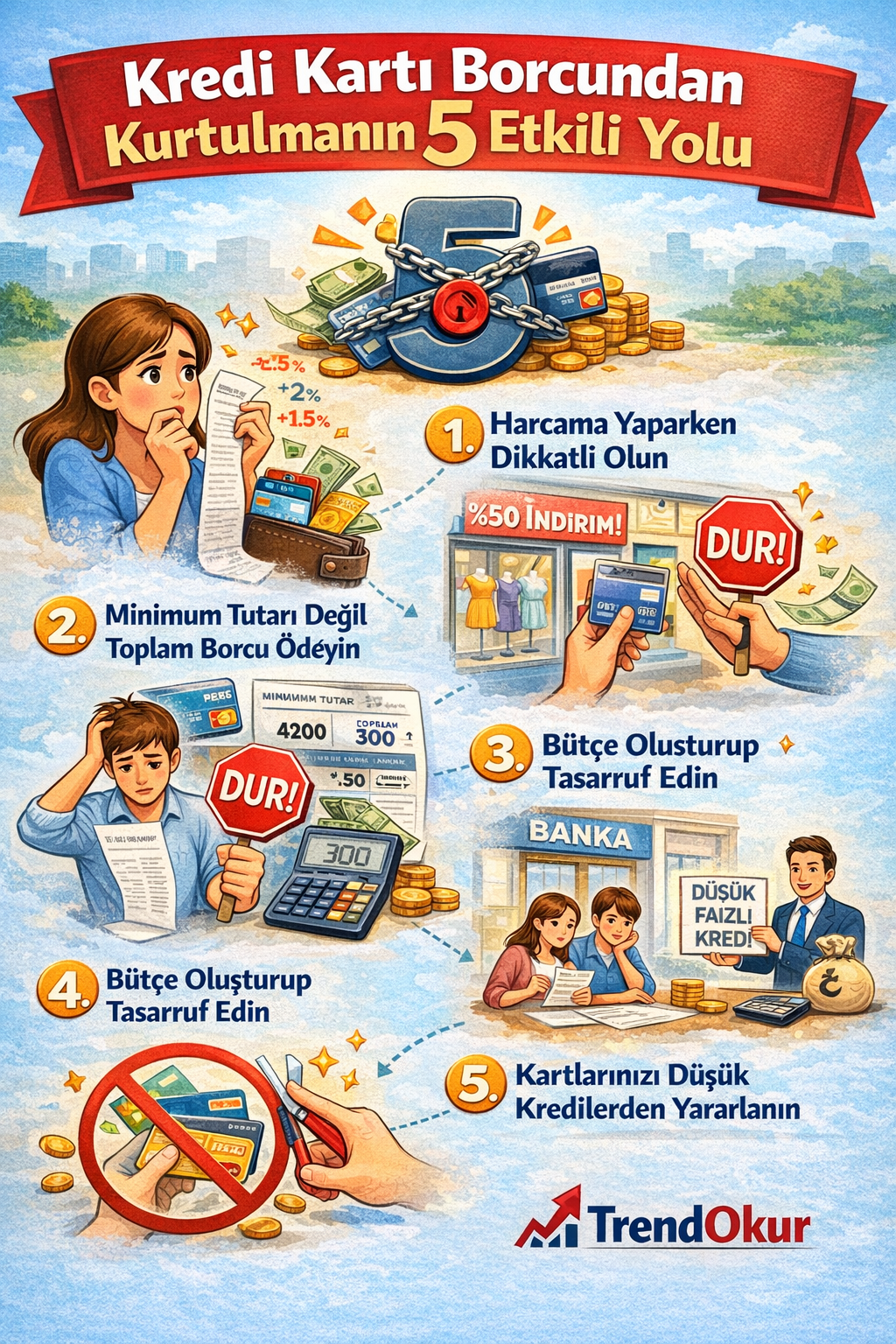 Kredi Kartı Borcundan Kurtulmanın 5 Etkili Yolu