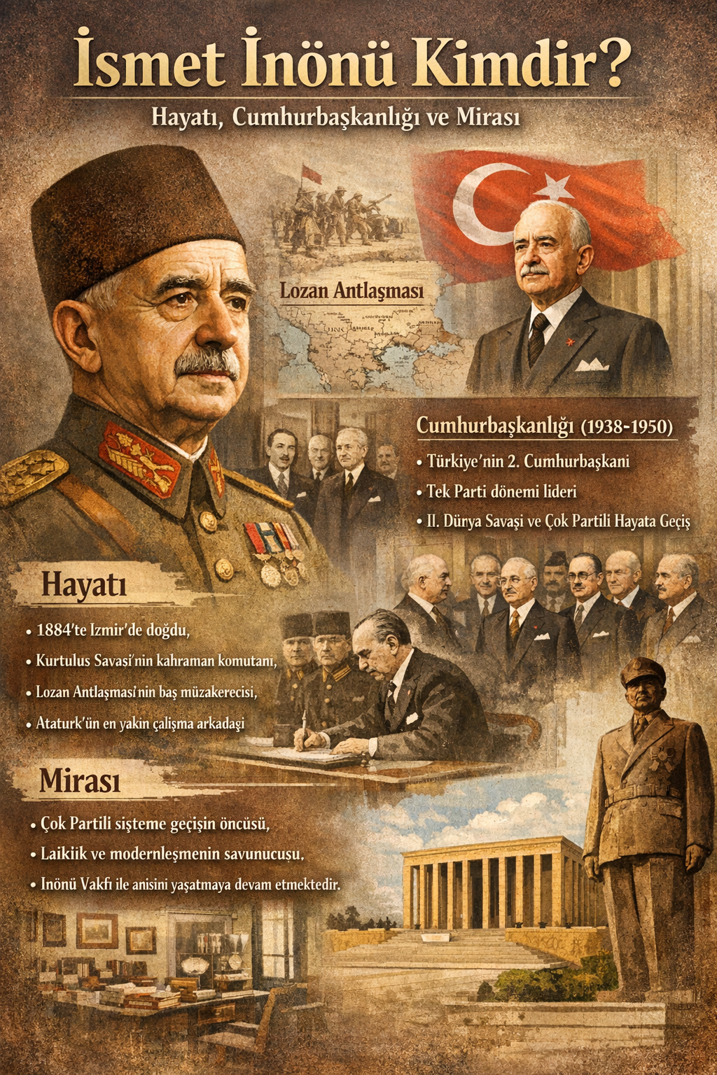 İsmet İnönü: Türkiye'nin İkinci Cumhurbaşkanı ve Demokrasiye Geçişin Mimarı