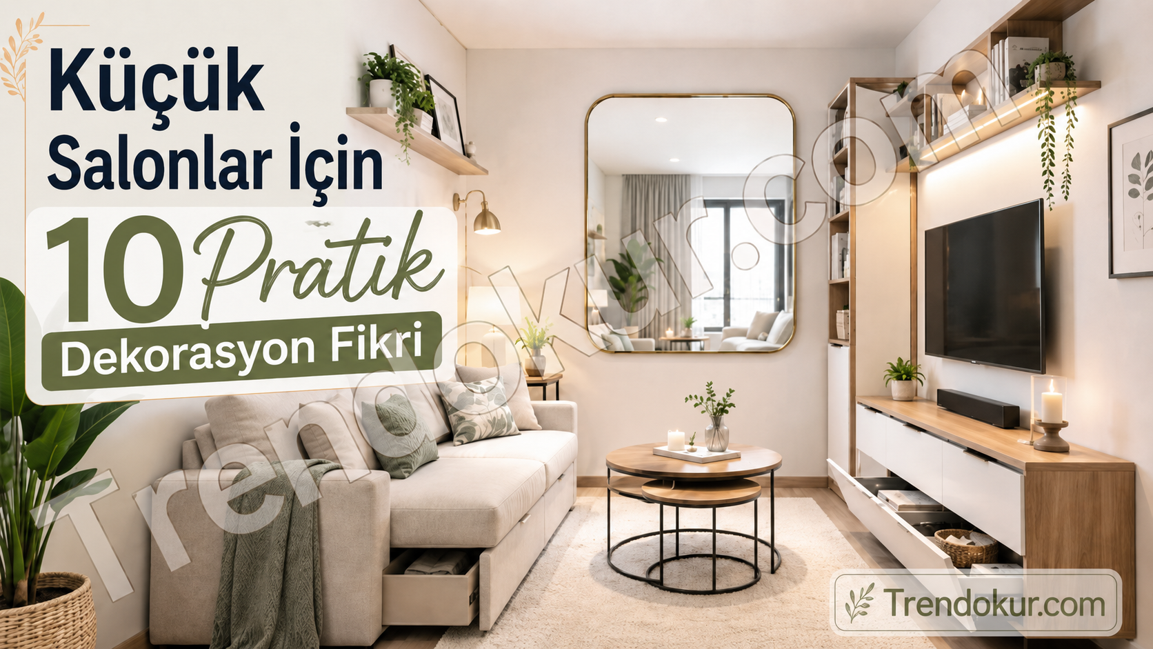Küçük Salonlar İçin 10 Pratik Dekorasyon Fikri