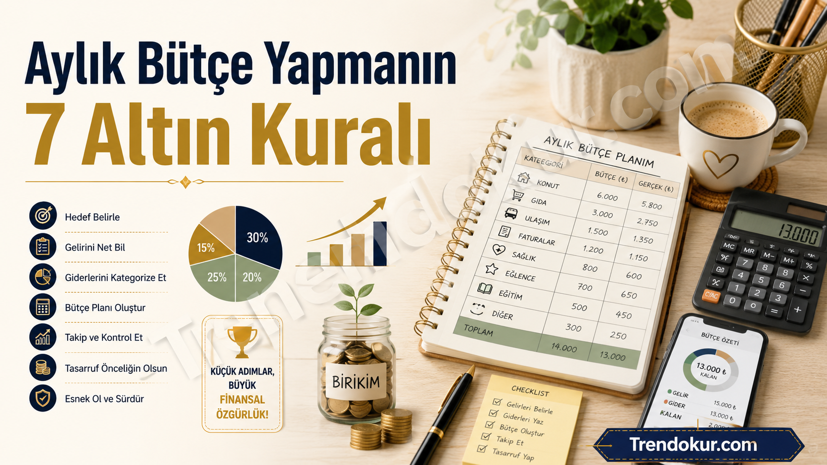 Aylık Bütçe Yapmanın 7 Altın Kuralı