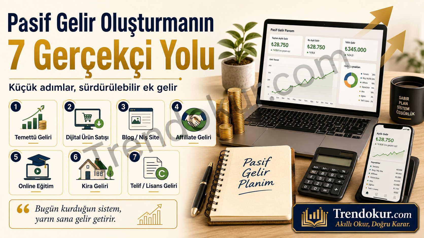 Pasif Gelir Oluşturmanın 7 Gerçekçi Yolu